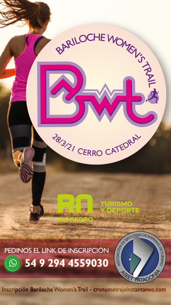 SilviaLuzzardi's tweet photo. Se parte del primer Bariloche Women’s Trail, este 28M en @CerroCatedralok organizan @AseetPatagonia y @MinistTCD https://t.co/qBRM2CF0wW