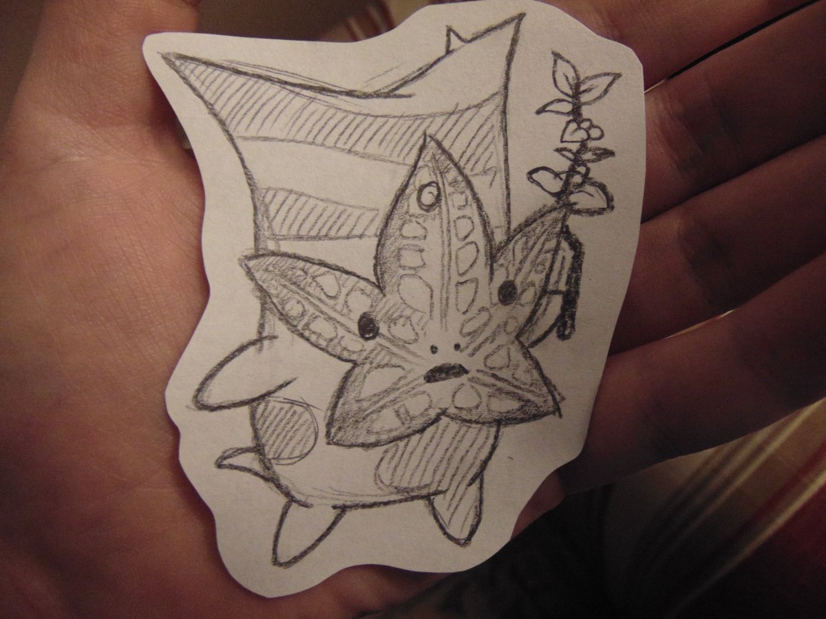 RingingSilent's tweet photo. Left this little guy in my boss's binder to brighten his day. May he brighten yours a little, too! #BOTW #korok https://t.co/WAsMIqKuyG