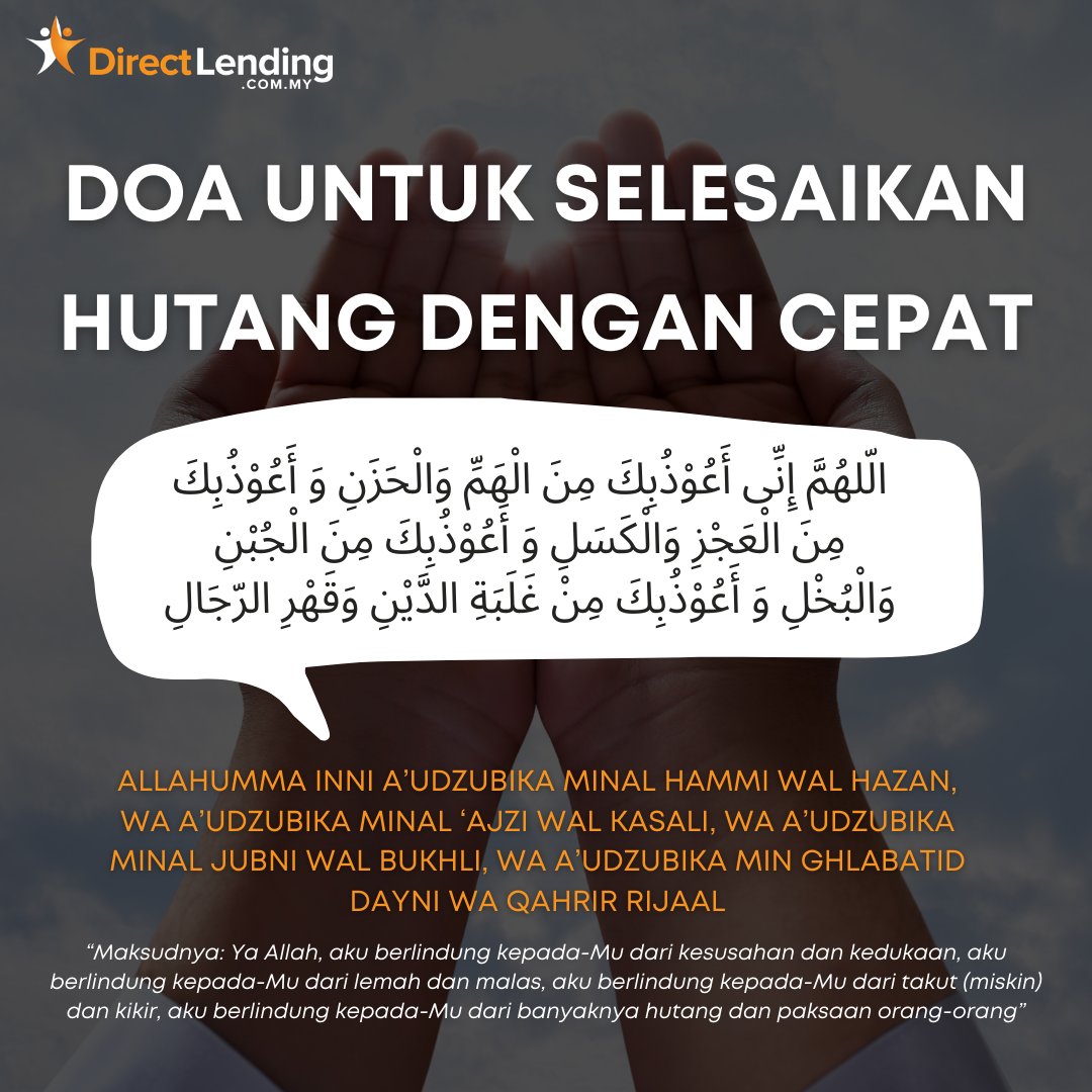 Direct Lending V Twitter Doa Untuk Lunaskan Hutang Dengan Cepat Amin Semoga Dipermudahkan Https T Co Ureegd0hmx Twitter