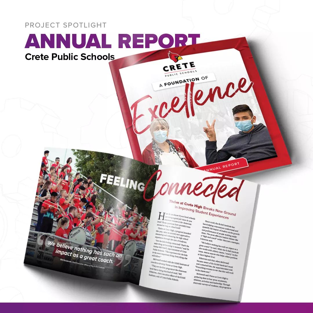 IdeaBankEd's tweet image. A school district’s annual report should be more than just a recitation of statistics. It should tell the story of the district and its successes in educating students. That’s what we did with @CreteSchoolsNe.

#workwednesday #projectspotlight  #AnnualReport #designagency