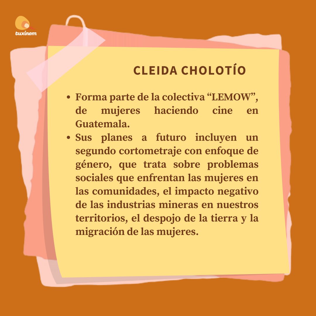 tuxinem's tweet photo. Conoce a Cleida Cholotío🤩 y su trayectoria... #arte #cinemaya #guatemala #mujeresmayas #mujeresenelcine https://t.co/d32JJjrDaN