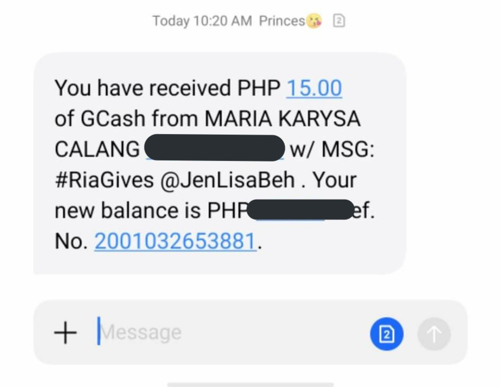csylovedt's tweet photo. Salamat po sa lahat ng tumulong na maglike at rt. Nakuha ko na po. Salamat ate @JenLisaBeh ily ! #RiaGives ❤❤❤❤ https://t.co/6RNaw2mOB6