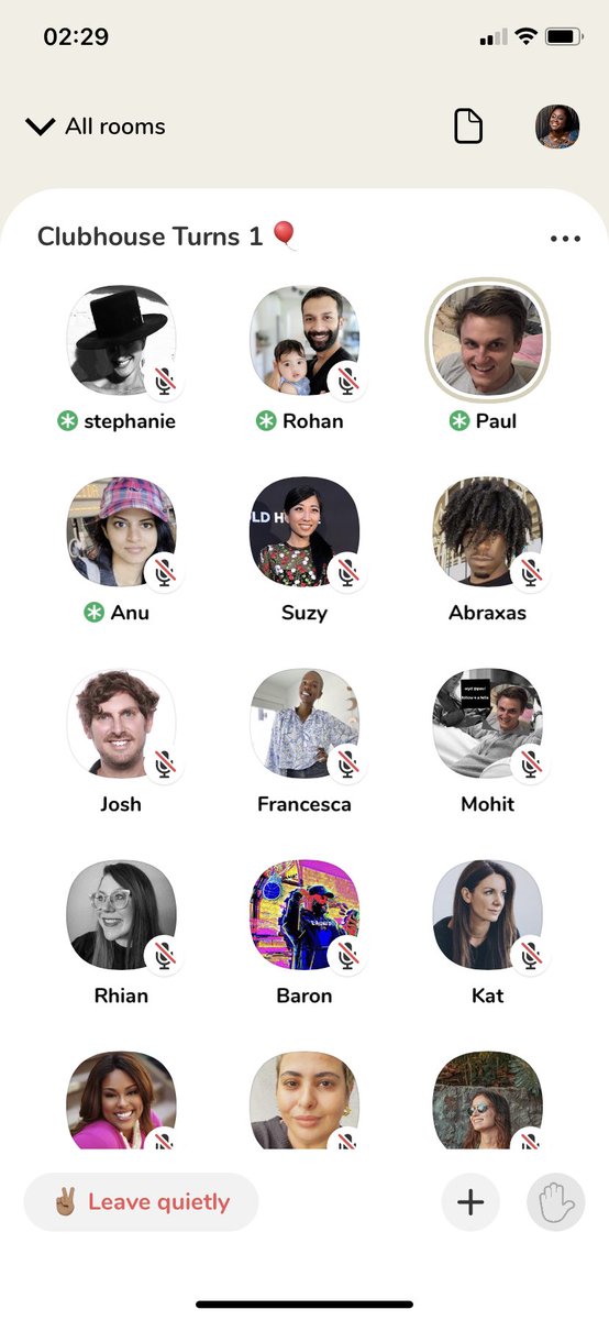 Congratulations ⁦<a href="/pdavison/">Paul Davison</a>⁩ ⁦<a href="/rohanseth/">Rohan Seth</a>⁩ for 1 year of Clubhouse which I joined last month! 🥳