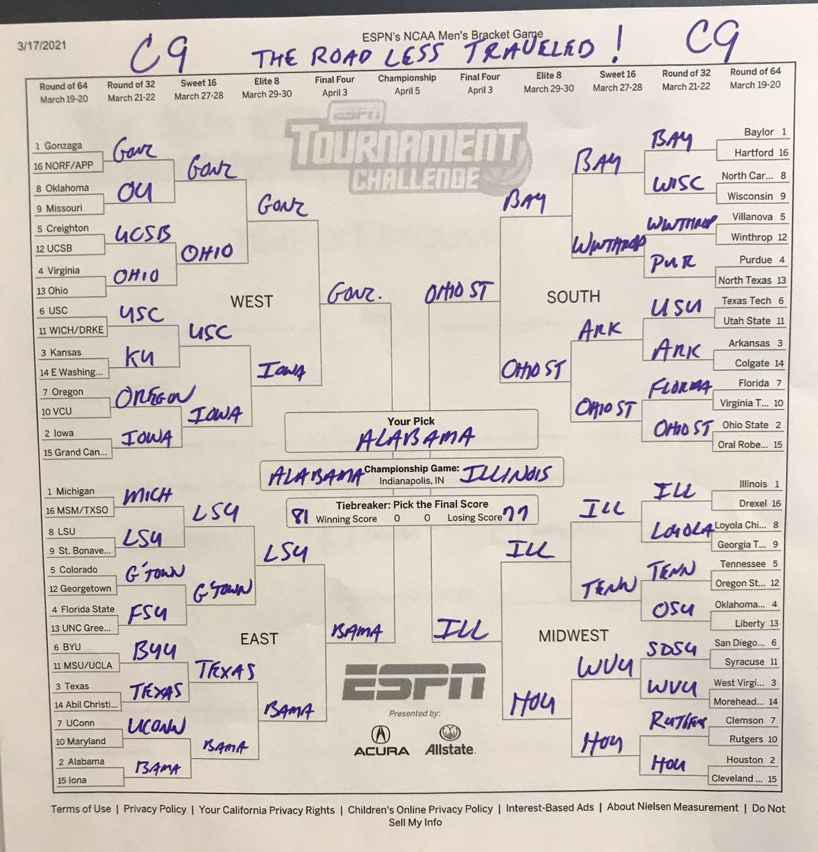 newrock1041's tweet image. So here we go! The inner office New Rock-@940ESPN brackets are in. Let’s see who gets bragging rights in the building. Or gets their bracket broken immediately this week 
#marchmadness #hammerandrevdidonetoo
#twitteronlyallowssomanypics
