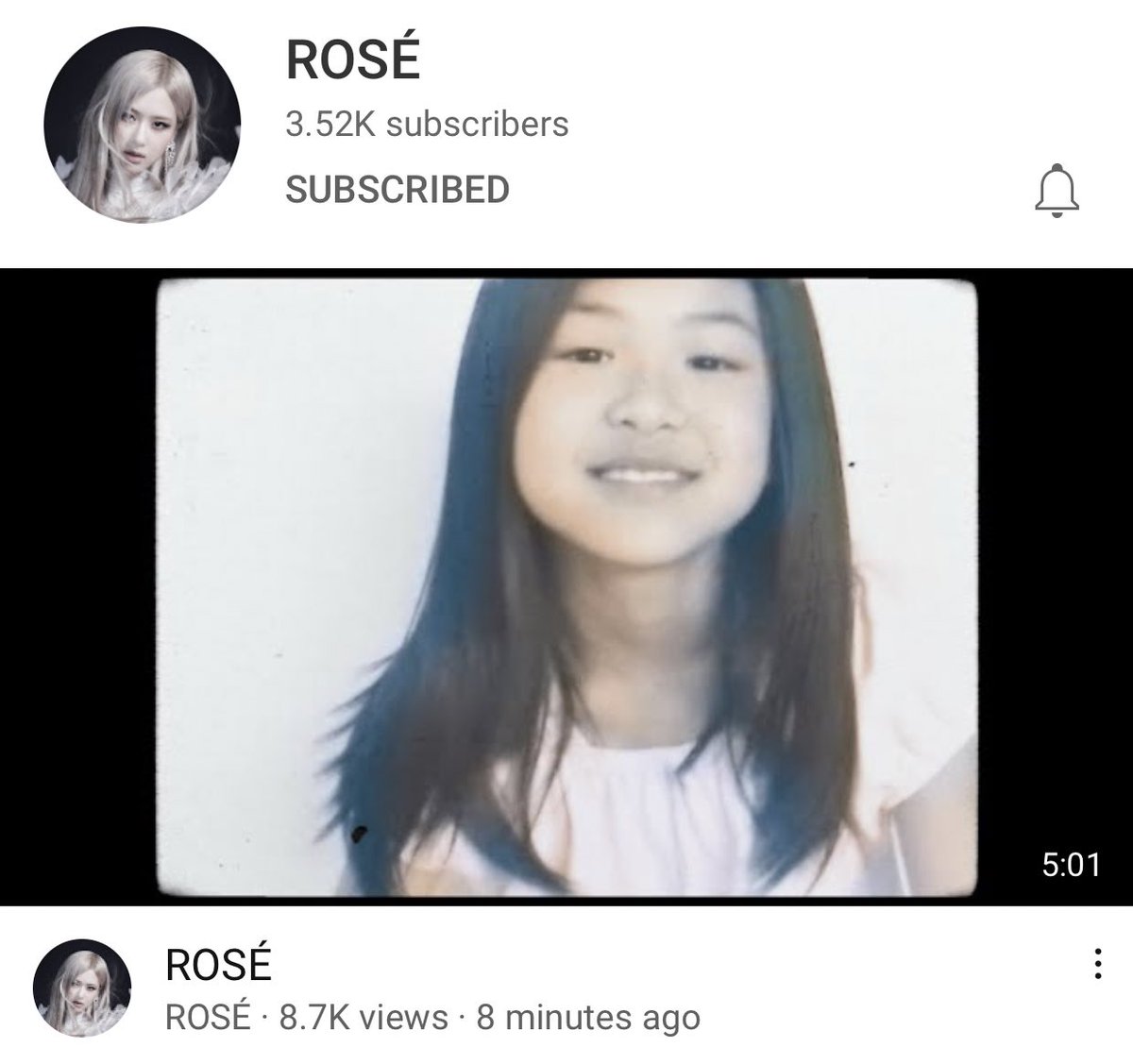 blackpinkbabo's tweet photo. ROSÉ opened her Youtube Channel!!! YOUTUBER ROSÉ IS HERE! Go subscribe! https://t.co/wnbNF70FRb