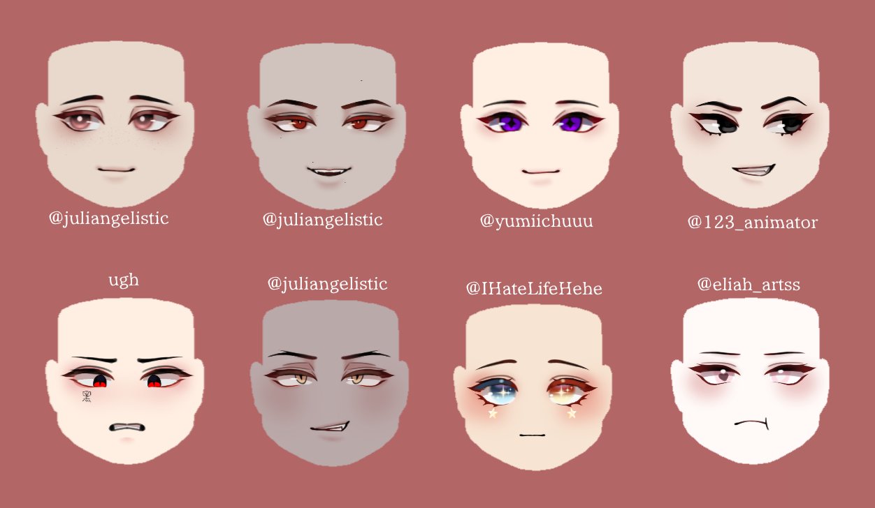 Every custom face set I've ever made (June 2019 - May 2020) : r
