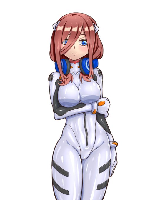 フォロワー300人突破記念第三弾
三玖+プラグスーツ
伝統と信頼のプラグスーツ。メインカラーが明るいので光沢を出すのに工夫が必要です。
このアニメのヘッドホン君は実際髪飾りなのでは? 