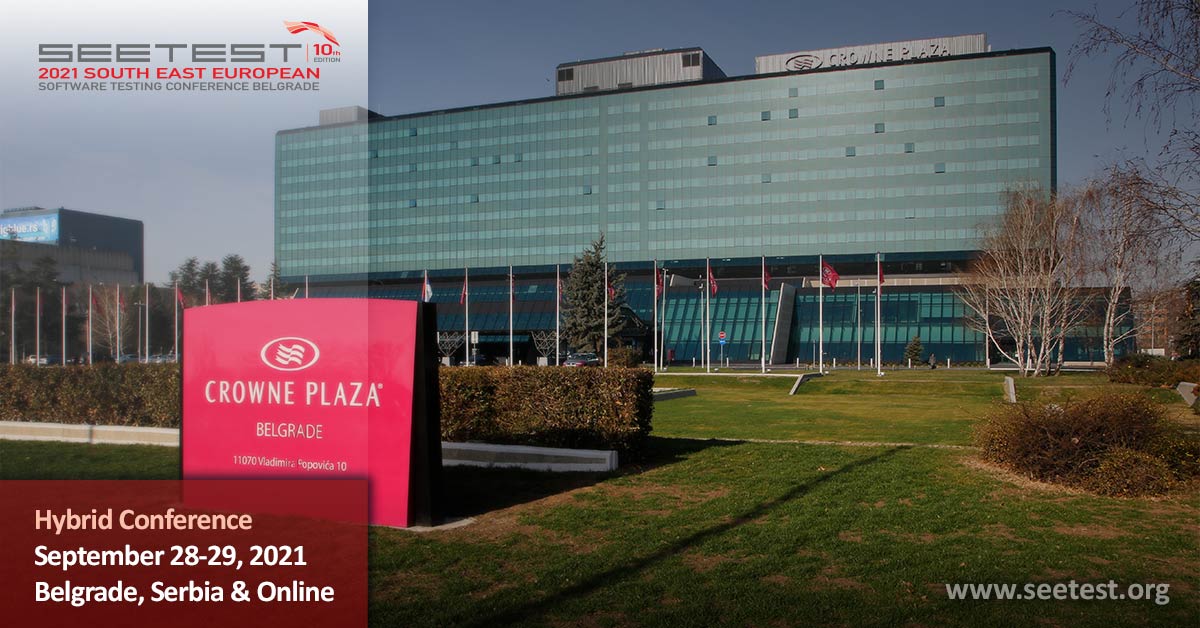 We are proud to announce the location for SEETEST 2021! This year the conference will take place in Crowne Plaza Hotel in Belgrade, Serbia, located in the heart of the New Belgrade business district :seetest.org/index.php?page….