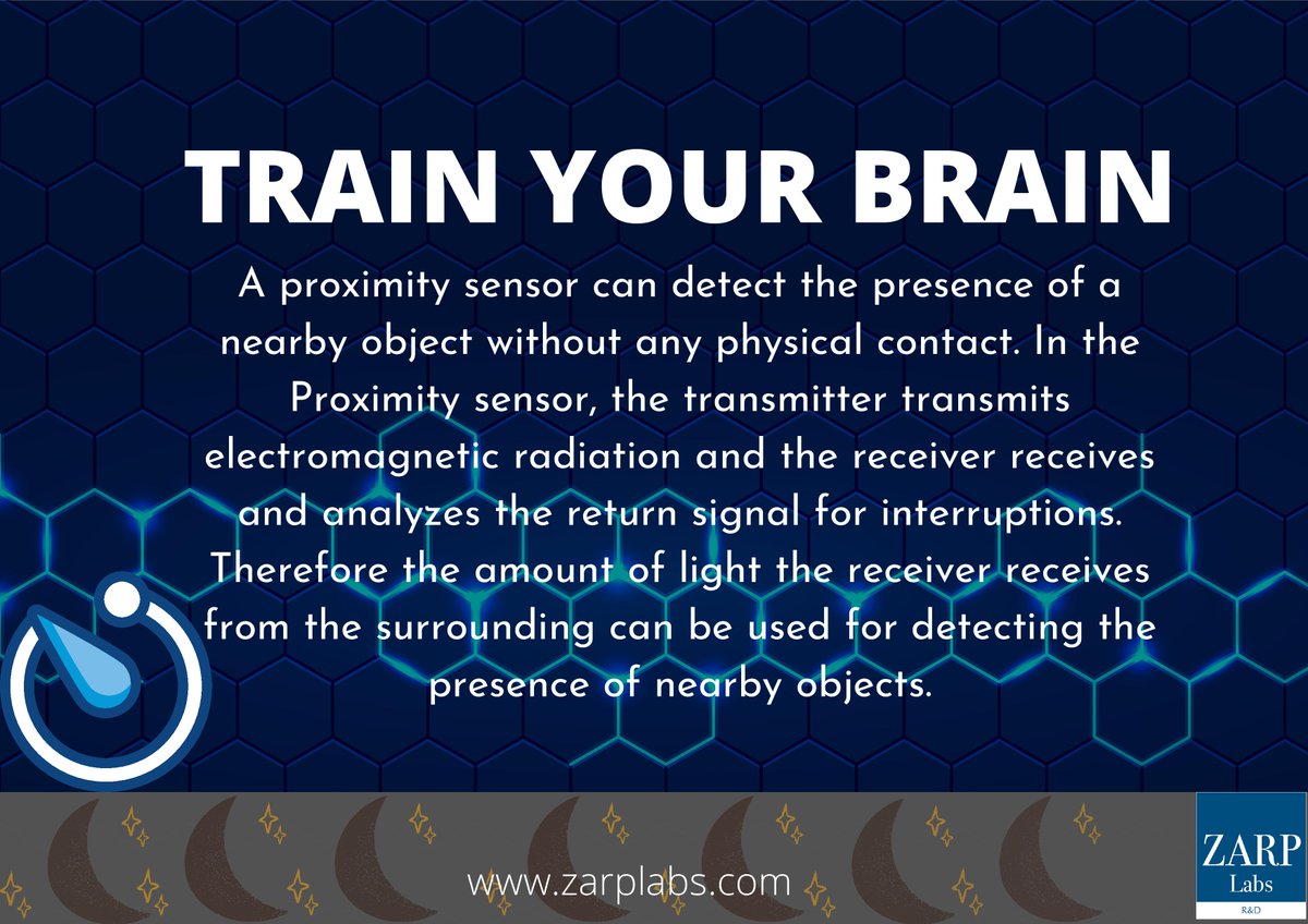 labszarpgmailc1's tweet image. TRAIN YOUR BRAIN!
Proximity Sensor
#zarplabs #robotsindailylife #robotics #sensors #proximitysensor #robot