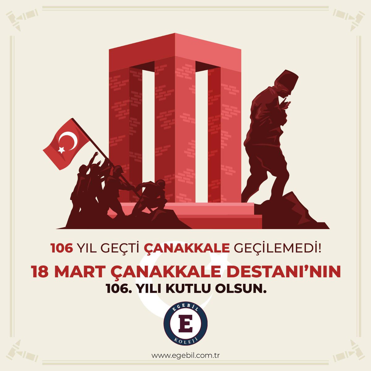 EtigBuse's tweet photo. Evlatlarımızın kanıyla yazdığı, Türk ulusunun  direngenliğinin en büyük nişanelerinden biri olan Çanakkale  Zaferi'nin 106. yıl dönümünü kutluyor, tüm şehitlerimizin aziz hatırası önünde saygıyla eğiliyoruz. 

#BirDestandırCanakkale #18Mart #Egebil https://t.co/xch1AhvwKK