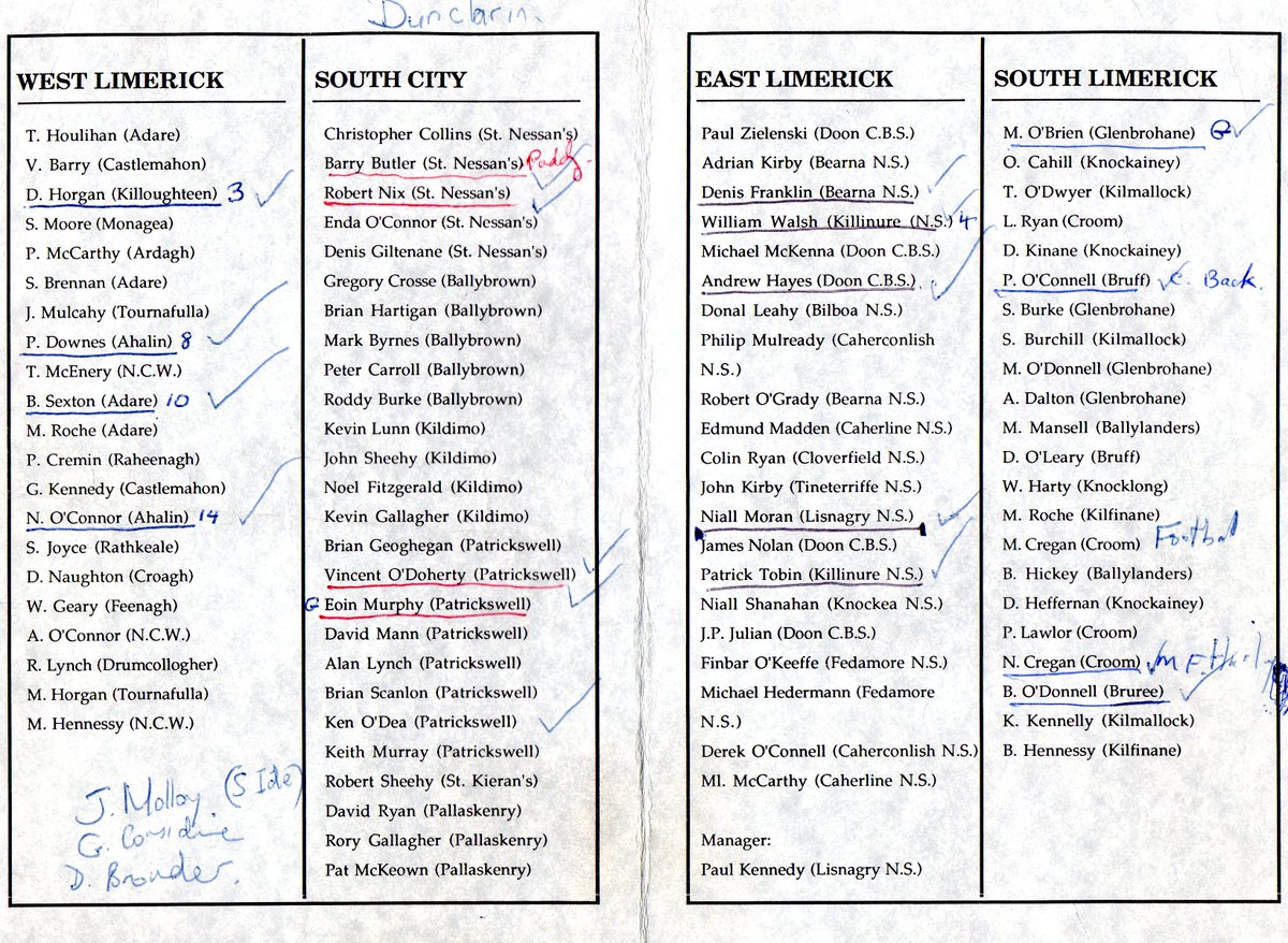 The Green And White In The 1990 S City Fielded 2 Teams In The Mackey Cup North City Were Eliminated At The 1 4 Final Stage In 1994 East Limerick Were Impressive