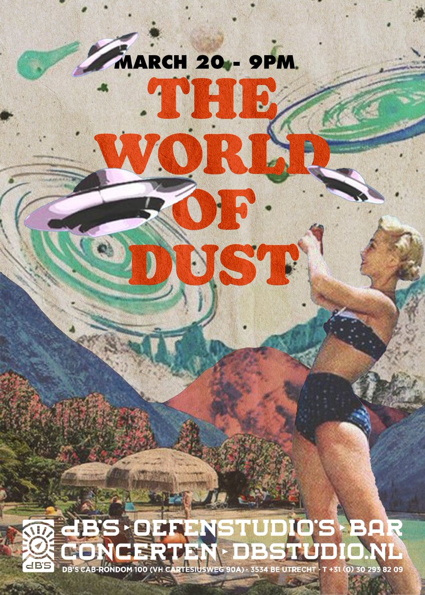 This is happening.
20 maart 9 pm Live Stream linktr.ee/theworldofdust
21 maart 4 pm DJ MOSHJE DJ-set
twitch.tv/dbsutrecht