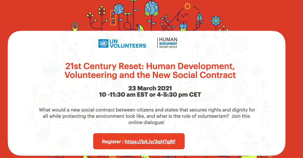 katriborr's tweet photo. There's still time to register for @UNVolunteers @HDRUNDP on #volunteering, #humandevelopment and the new #socialcontract!

📆23 March, 10am EST/4pm CET
✍️https://t.co/5fCLkLxlH3
💬Visit https://t.co/surx5CQbEs for the latest resources and updates! https://t.co/Qvsf1uVxcA