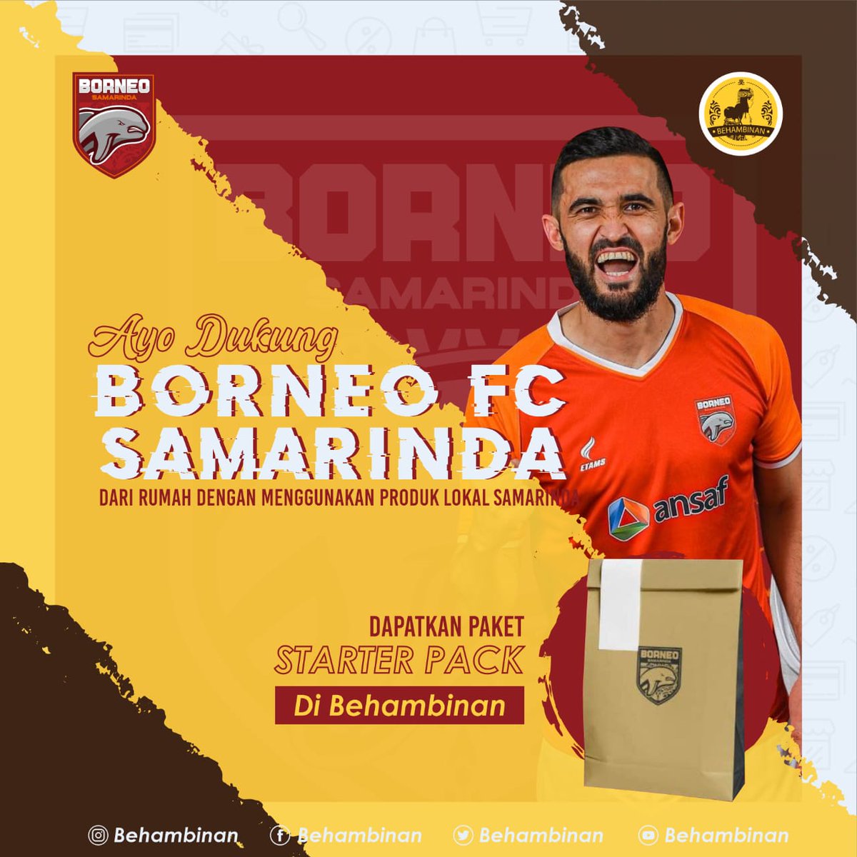 Informasi dari @behambinan bahwa kalian sudah bisa memesan paket starterpack untuk mendukung dari rumah perjuangan <a href="/PusamaniaBorneo/">Borneo FC Samarinda</a> di pagelaran piala menpora 2021, tunggu apalagi dah segera install apk behambinan yg tersedia di playstore kalian gaes!
#Behambinan
#manyala🔥🔥