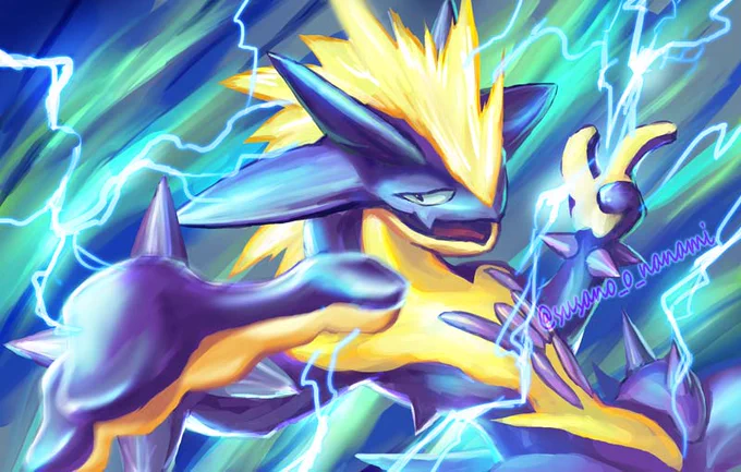#どこかの誰かに刺さればそれで良い 
#ポケモンのイラスト 
でんきポケモン～⚡️⚡️ 