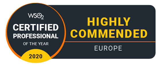 I have been nominated as "Highly Commended WSO2 Certified Professional of the Year 2020 in Europe". Thanks 
<a href="/wso2/">WSO2</a> !