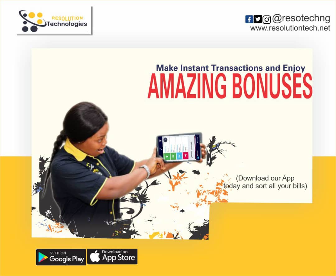 thisischorch's tweet photo. #ResolutionTechnologies offers affordable and stress free services on Bills payment, VTU Recharge, Exam e-pins, Data subscriptions, Cable TV subscriptions, Recharge card printing and much more all at discounted rates?
Visit https://t.co/dAQqNjDGSt or call 09031225383. https://t.co/VgarMYerac