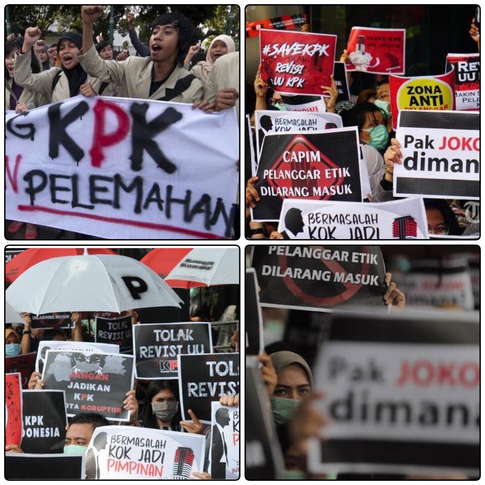 Yth Pak <a href="/jokowi/">Joko Widodo</a> 

Mungkin dulu Saya, sangat menentang pelemahan <a href="/KPK_RI/">KPK</a>

Tapi sekarang Saya usul ni Pak, gimana kalo lembaga ini DIBUBARIN aja?

Kayaknya, kasus korupsi lebih greget kalau diusut sm Kejagung dan Polri. 

Tolong dipertimbangkan Pak.

Yg setuju, monggo di RETWEET 🔥