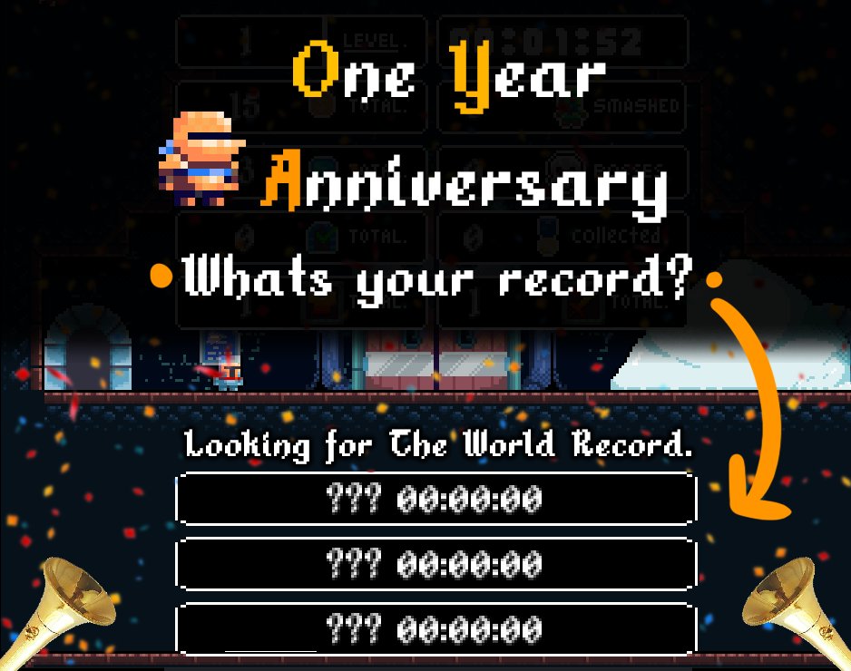 Ceej_Games's tweet image. WOW!
 I can't believe it's been one year since Bounce Knight launched. 

To Celebrate the anniversary of it's release post your fastest record time for completing BK.
the Top 3 will be glorified in Bounce Knight.

#indiedevhour  #indiegame #indiedev #gamedev #speedrun #pixelart