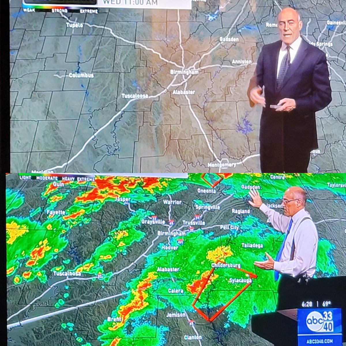 EricaTNews's tweet photo. Tuesday (top) vs. Wednesday (bottom) @spann #itgotreal https://t.co/vVcoThk018