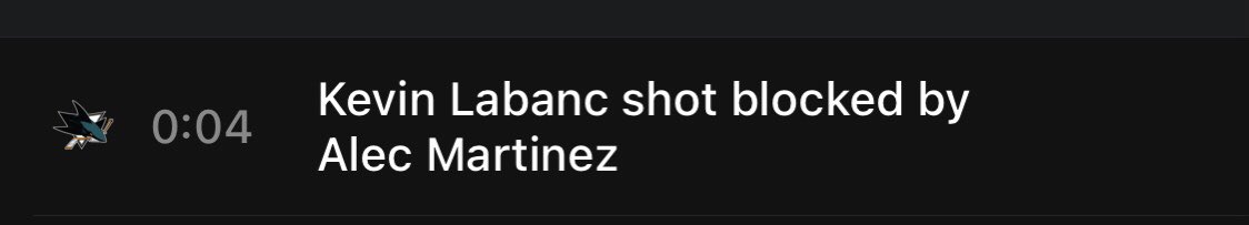 Vegas: holding onto 1 goal lead in final minute 

Alec Martinez: I got this