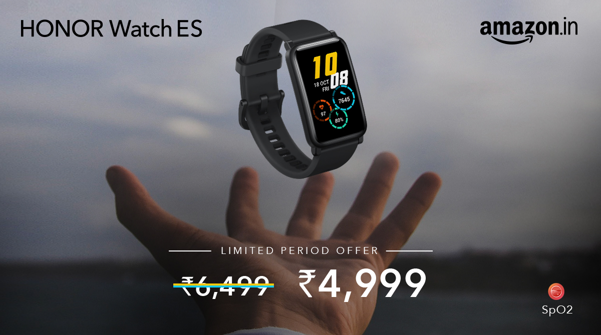 Grab your #HONORWatchES at just Rs.4,999! #WatchMeGo at Amazon India Buy now: amzn.to/3rb3u4f
