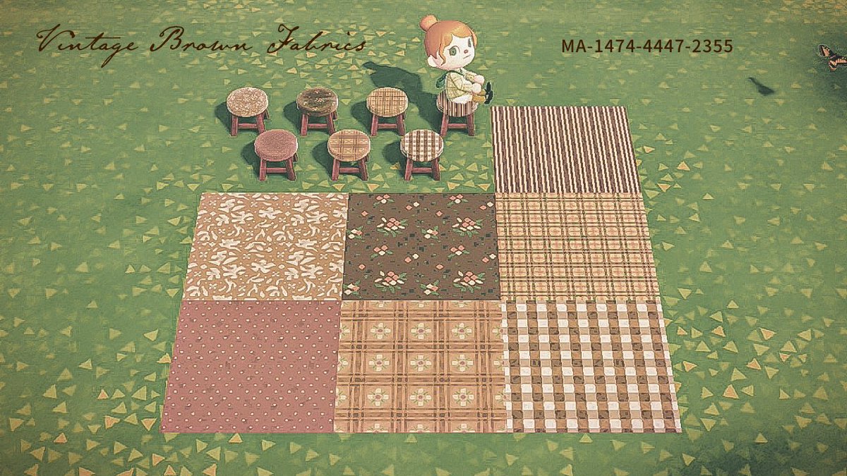 ZoooAcnh's tweet photo. 《Dead stock Fabric マイデザ》
- BROWN COLLECTION -
MA-1474-4447-2355 🦔🍂🪵🐿
グリーン系で作ってたビンテージ・デッドストック生地のブラウンVer.7点です。
#マイデザイン #マイデザイン配布
#acnh⁣ #あつ森 https://t.co/pSV1vtimsF