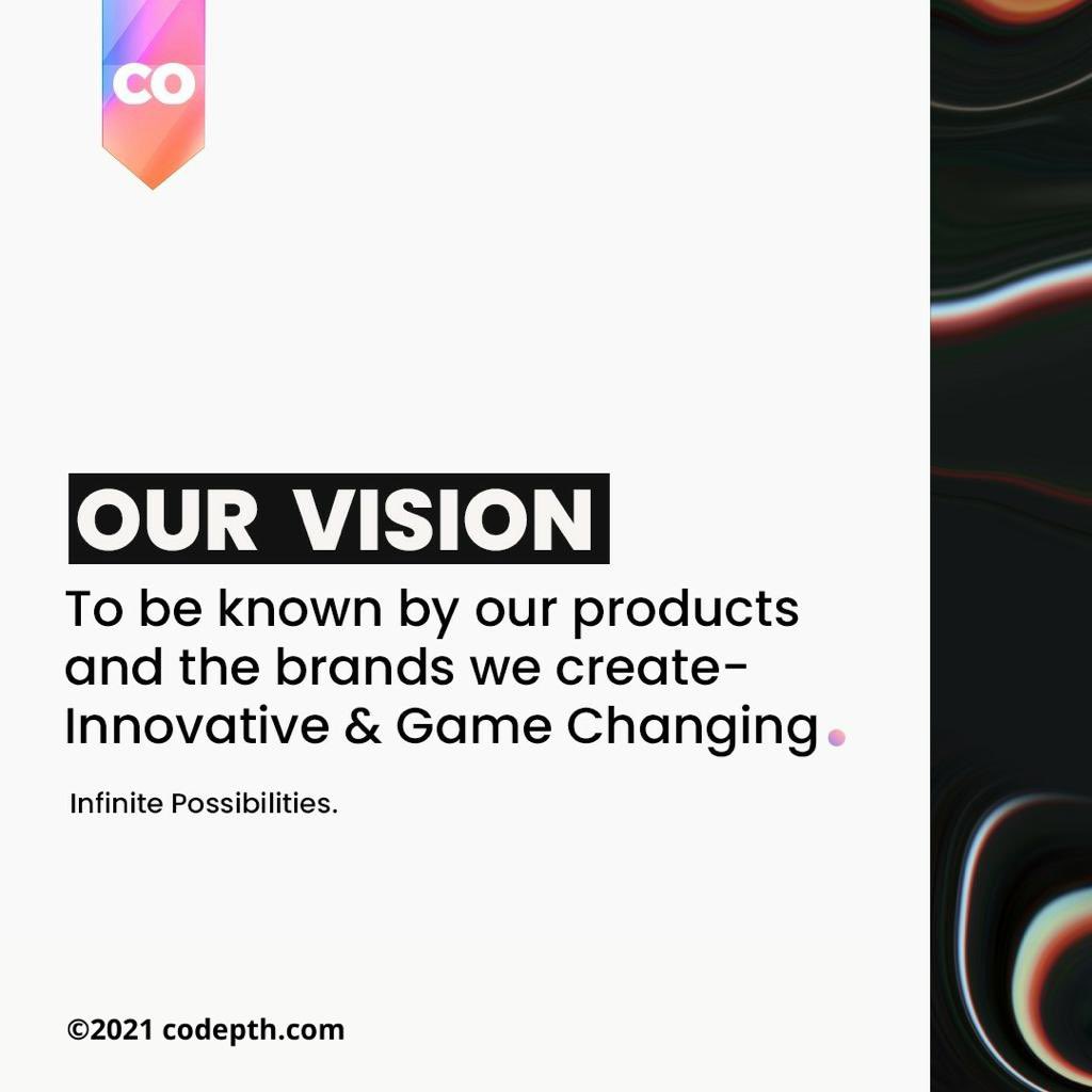 codepthindia's tweet image. As Codepther&apos;s, we aspire to be the most valued organization for innovative products and to be a game-changer for brands that businesses love and grow.                                              #codepth