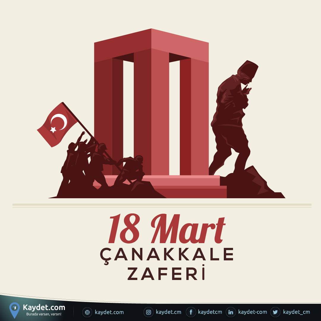 kaydet_cm's tweet photo. 18 Mart Çanakkale Zaferi’nin 106. yılında, Gazi Mustafa Kemal Atatürk başta olmak üzere tüm şehitlerimizi saygı ve minnetle anıyoruz. 

#Kaydetcom #18MartÇanakkaleZaferi #CanakkaleZaferi #CanakkaleGecilmez https://t.co/pg34PkX9LJ
