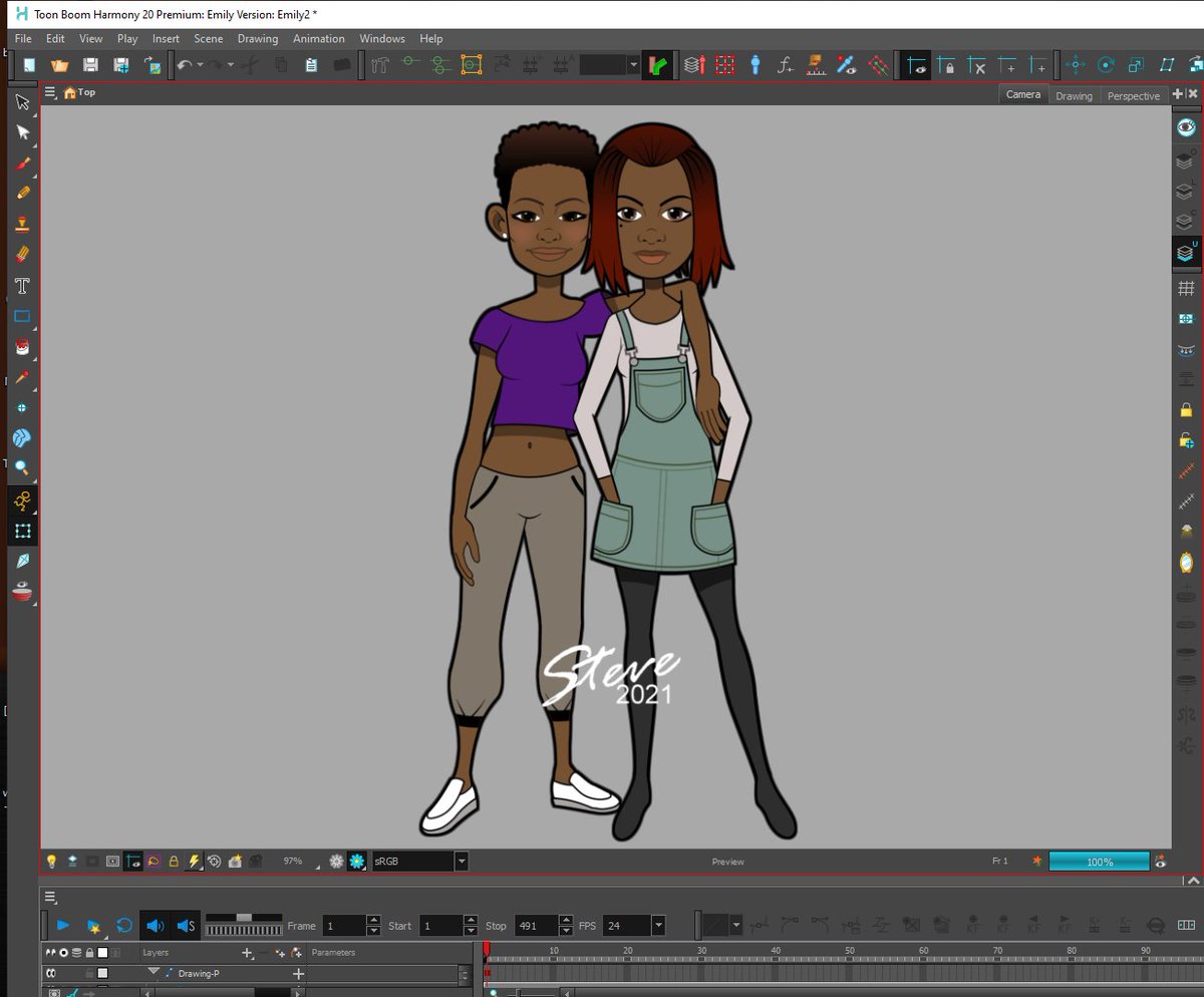 SSIOSUN's tweet image. Playing around with my most recent #toonboom rigs