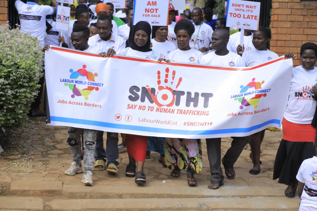 LabourWorldCnt's tweet photo. @UAERAUg #HumanTrafficking involves the use of force, fraud, or coercion to obtain some type of labor. Every year, millions of men, women, and children are trafficked worldwide but as a company we say NO to this evil. #SNOTHT19 https://t.co/i5H6WFiVZI