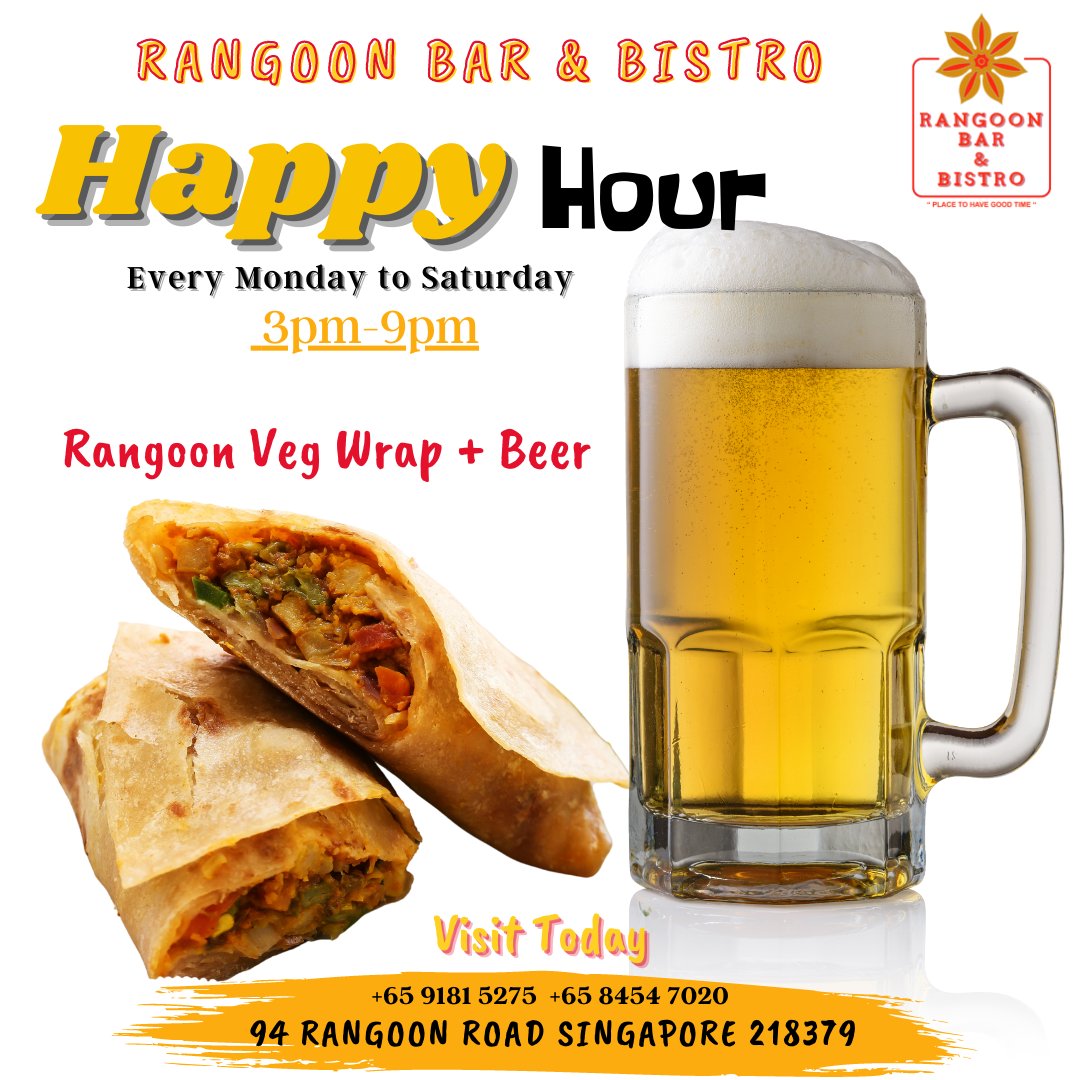 Rangoonbar1's tweet photo. Are you ready for the Today Treat?

It’s Time to treat yourself - With Rangoon bar n Bistro
Join us Today Only at 94 Rangoon Road, Singapore

For More Info - +6591815275, +65845Are you ready for the Today Treat?4 7020

https://t.co/nwl3A3Sl2L

#barnbistro #rangoonroad #singapore https://t.co/3cZrhXhczC