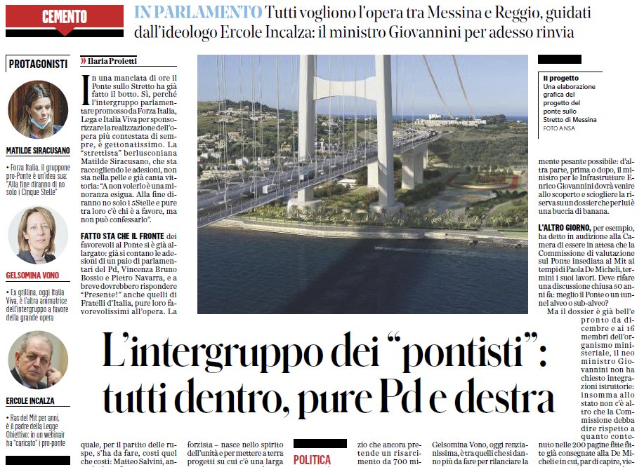 ccPinachet's tweet photo. L'intergruppo dei "pontisti": tutti dentro, pure #Pd e destra. Guidati dallo spirito guida Ettore #Incalza... https://t.co/5mvGAvQ6t1