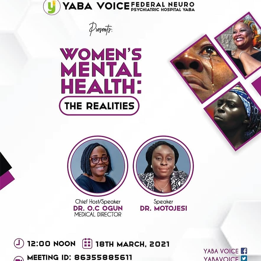 yabavoice's tweet photo. We are ready for today as we will be exploring the realities associated with women's mental health by 12 noon.

On zoom and the Facebook page of Yaba Voice.

Invite a woman to invite another. You might be giving her the best opportunity to explore and achieve potential. https://t.co/NvkZgYecGP