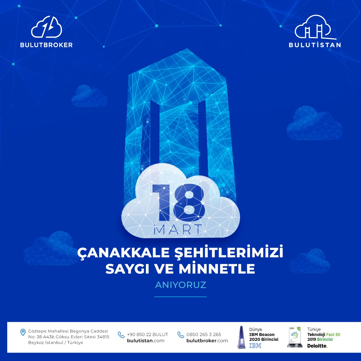 bulutbroker's tweet photo. 106 yıllık destan… 18 Mart Çanakkale Zaferi’nin 106. yılında tüm şehitlerimizi rahmetle anıyoruz.

#ÇanakkaleGeçilmez #18Mart #bulutbilisim #bulutistan #bulutbroker #turkishcloud #fast50turkey19 https://t.co/z10Dv1y4W4