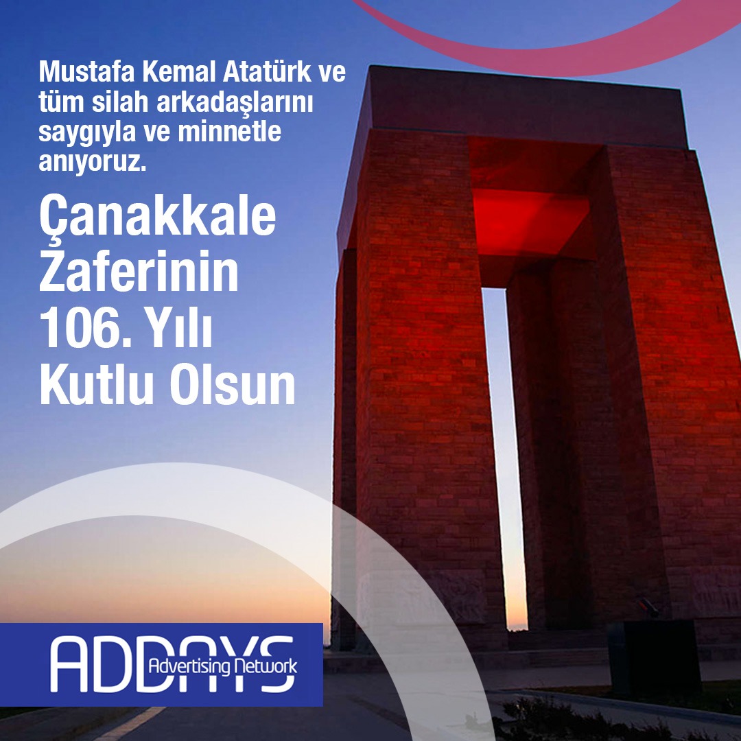 AddaysNet's tweet photo. Çanakkale şehitlerimizi saygı, minnet ve rahmetle anıyoruz.. 
.
#18mart #18martçanakkalezaferi #çanakkalezaferi #çanakkalegeçilmez #addays #googlepartner #mobilreklam #dijitalreklam #dijitalreklamajansi #reklamajansi https://t.co/exWHtjil1M