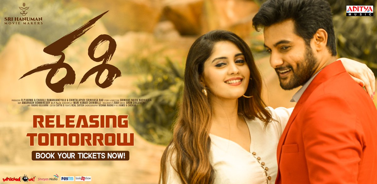 Sri Hanuman Movie Makers (@shmoviemakers) on Twitter photo The day is almost here😍🥳
#Sashi❤️ is releasing worldwide tomorrow! See you all in theaters!
Book Your Tickets Now!
<a href="/paytm/">Paytm</a>:m.paytm.me/sashi
<a href="/bookmyshow/">BookMyShow</a>:bit.ly/SashiTickets
#SashiOnMarch19th
#AadiSaiKumar <a href="/Surbhiactress/">Surbhi</a> <a href="/Arunchiluveru/">Arun Chiluveru</a> <a href="/SNaiduNadikatla/">Srinivasa Naidu Nadikatla</a> <a href="/rpvarmadatla/">rpvarmadatla</a> The day is almost here😍🥳
#Sashi❤️ is releasing worldwide tomorrow! See you all in theaters!
Book Your Tickets Now!
<a href="/paytm/">Paytm</a>:m.paytm.me/sashi
<a href="/bookmyshow/">BookMyShow</a>:bit.ly/SashiTickets
#SashiOnMarch19th
#AadiSaiKumar <a href="/Surbhiactress/">Surbhi</a> <a href="/Arunchiluveru/">Arun Chiluveru</a> <a href="/SNaiduNadikatla/">Srinivasa Naidu Nadikatla</a> <a href="/rpvarmadatla/">rpvarmadatla</a>