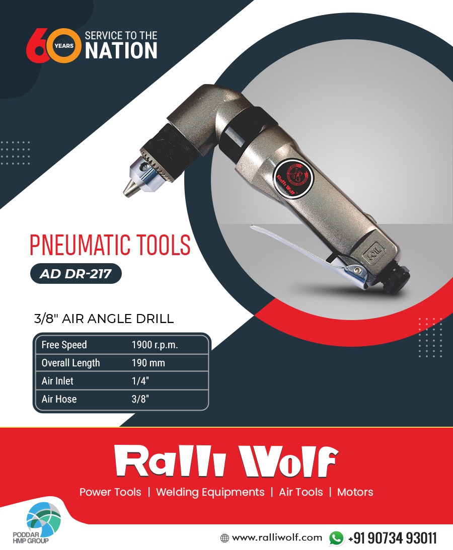 Ralli_Wolf's tweet image. The Air Angle Drill is a durable and reliable power tool that is perfect for drilling all types of materials such as sheet metal, wood, and composites. For more information visit: bit.ly/2u9VN2l
#Airangledrill #Angledrill #Drill #Powertool #Airtool #Motor #RalliWolf