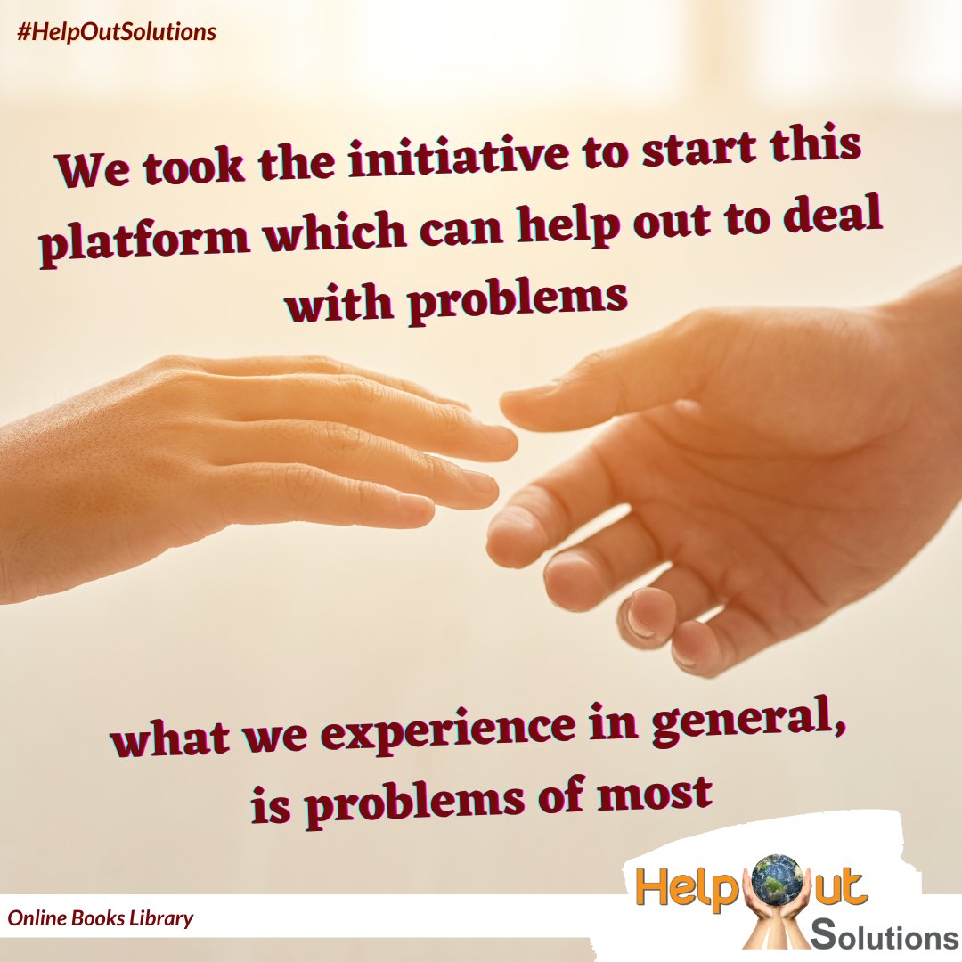 Helpoutsolution's tweet photo. #HelpoutSolutions 

We took the initiative to start this platform which can help out to deal with problems what we experience in general, is problems of most

Checkout at https://t.co/s9pf2njP6t
#Books #OldBooks #BooksAreBestFriends #BooksFirstLove https://t.co/QdAAvWM7hE
