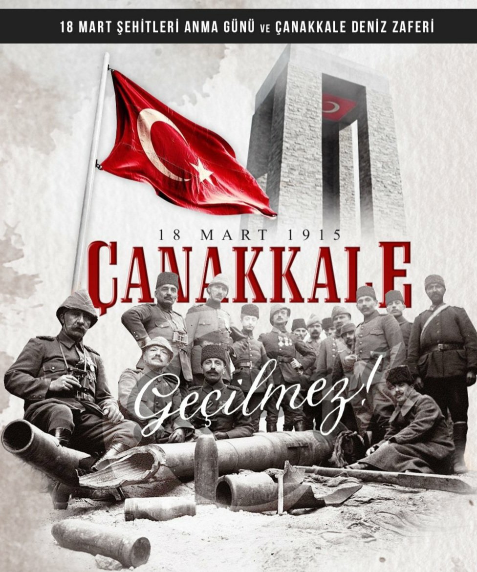 18 Mart Çanakkale Zaferi'nin 106. yıl dönümünde başta Gazi Mustafa Kemal Atatürk ve silah arkadaşları olmak üzere tüm gazi ve şehitlerimizi saygı ve minnetle anıyoruz. #CanakkaleGecilmez #CanakkaleZaferi
