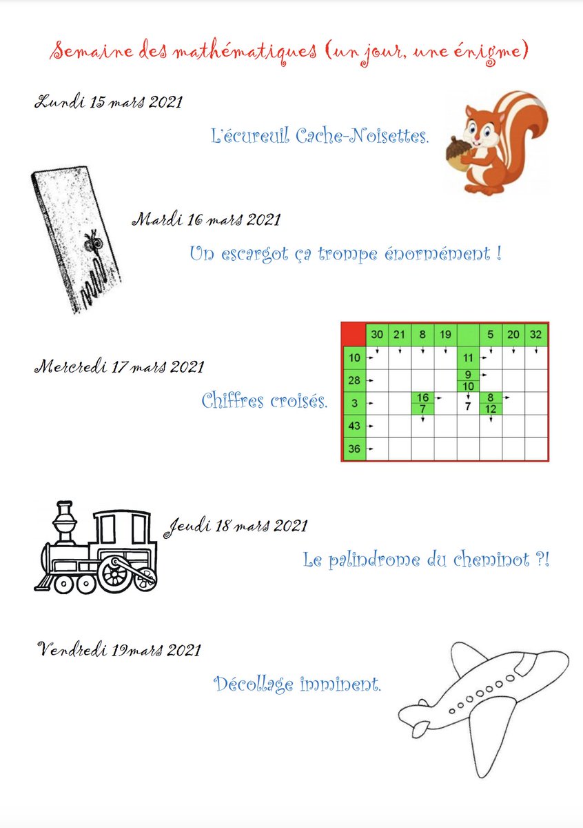 CVimoutiers's tweet image. #SemaineDesMaths  1 #énigme par jour pour tous les #élèvesVimoutiers
Qui remportera l&apos; #édition2021 ? 🏆🤔😁

@dsden61 #laboratoiredemathématiquescollège @ac_normandie #REP #TerritoireEducatifRural #Mathsludiques