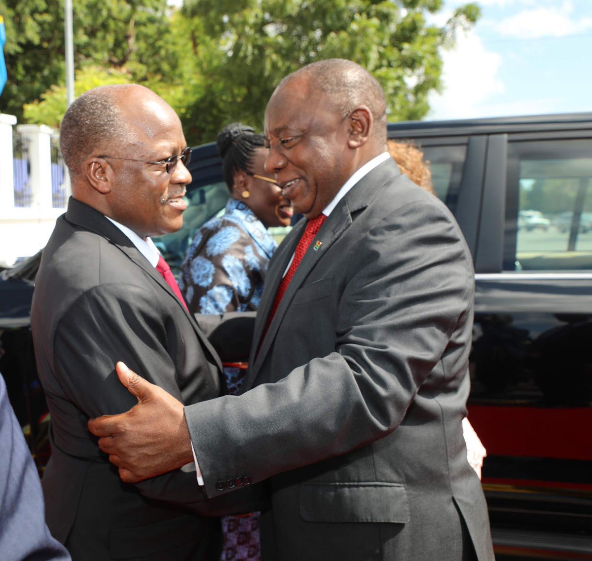 CyrilRamaphosa's tweet image. South Africa is united in grief with the government and people of Tanzania following the passing of His Excellency President @MagufuliJP. I spoke to the Vice-President Her Excellency Samia Suluhu Hassan, to express our deepest condolences as they go through this difficult moment.