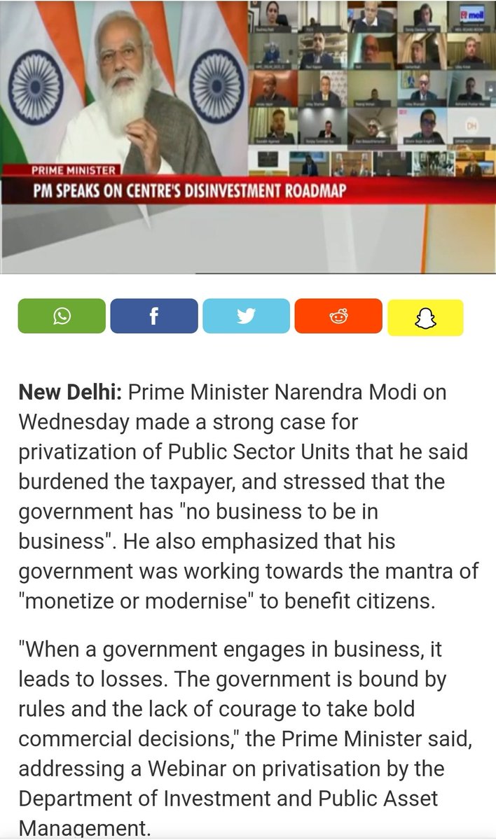 Ravikumarmsk's tweet photo. PM admits - "Lack of courage to take decisions" is leading them to Privatize more sectors.
ಬೇರೆ ಸರಕಾರ ಸರಿಯಿಲ್ಲ ಅಂತ ಬಂದೋರು ಹಿಂಗೆ ಮಾಡಿದ್ರೆ ಹೆಂಗೆ? https://t.co/Xxyr0A88Vy
