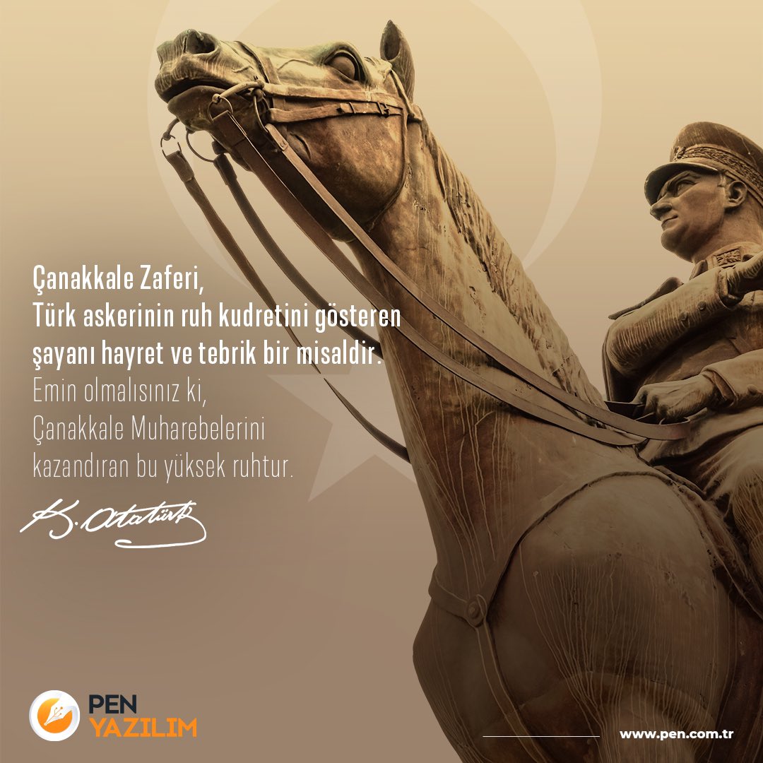 Bu önemli günde başta Gazi Mustafa Kemal Atatürk olmak üzere, çok değerli silah arkadaşlarını ve şehitlerimizi saygı, özlem ve minnetle anıyoruz. Çanakkale Zaferi'mizin 106. yılı kutlu olsun! 
 #CanakkaleZaferi #18martcankkalezaferi