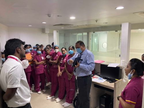 vTitan_Corp's tweet photo. Demonstration of new Remote IV Monitoring System to the nurses in tertiary care hospital group, Chennai. Accuflow Drip Monitor - Infusion Monitoring made simple. #vTitan #SaferHealthcare #Accuflow #AccuflowDripMonitor #IVInfusion #RemoteMonitoring #RemoteIVMonitoring https://t.co/gSCCaHqBCu