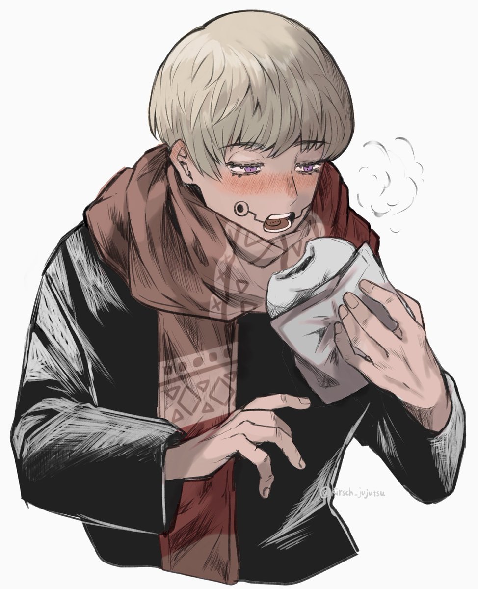 呪術廻戦 狗巻先輩永遠に肉まん食べてて欲しい きるしゅ のイラスト 呪術廻戦 狗巻先輩永遠に肉まん食べてて欲しい きるしゅ のイラスト