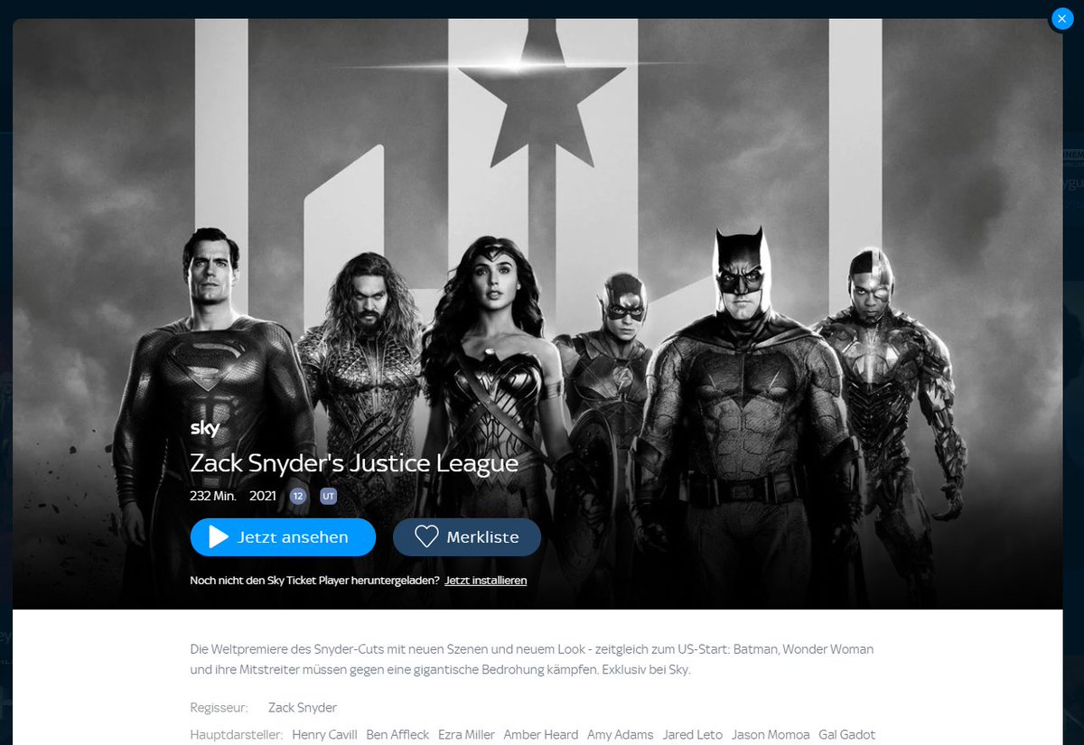 Finally...
#ZackSnydersJusticeLeague 
#SnyderCut 
#SnyderCutWorldWide 
#SnyderCutOnStream