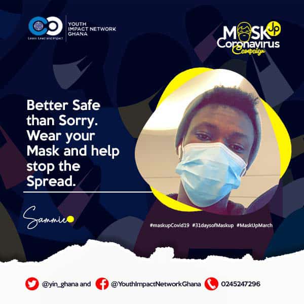 yin_ghana's tweet photo. DAY 1️⃣8️⃣ of #31daysofMaskup
Better Safe than Sorry. Wear your #mask
#MaskUpMarch
#maskupConvid19
#31daysofMaskup https://t.co/hkKsnicKDs