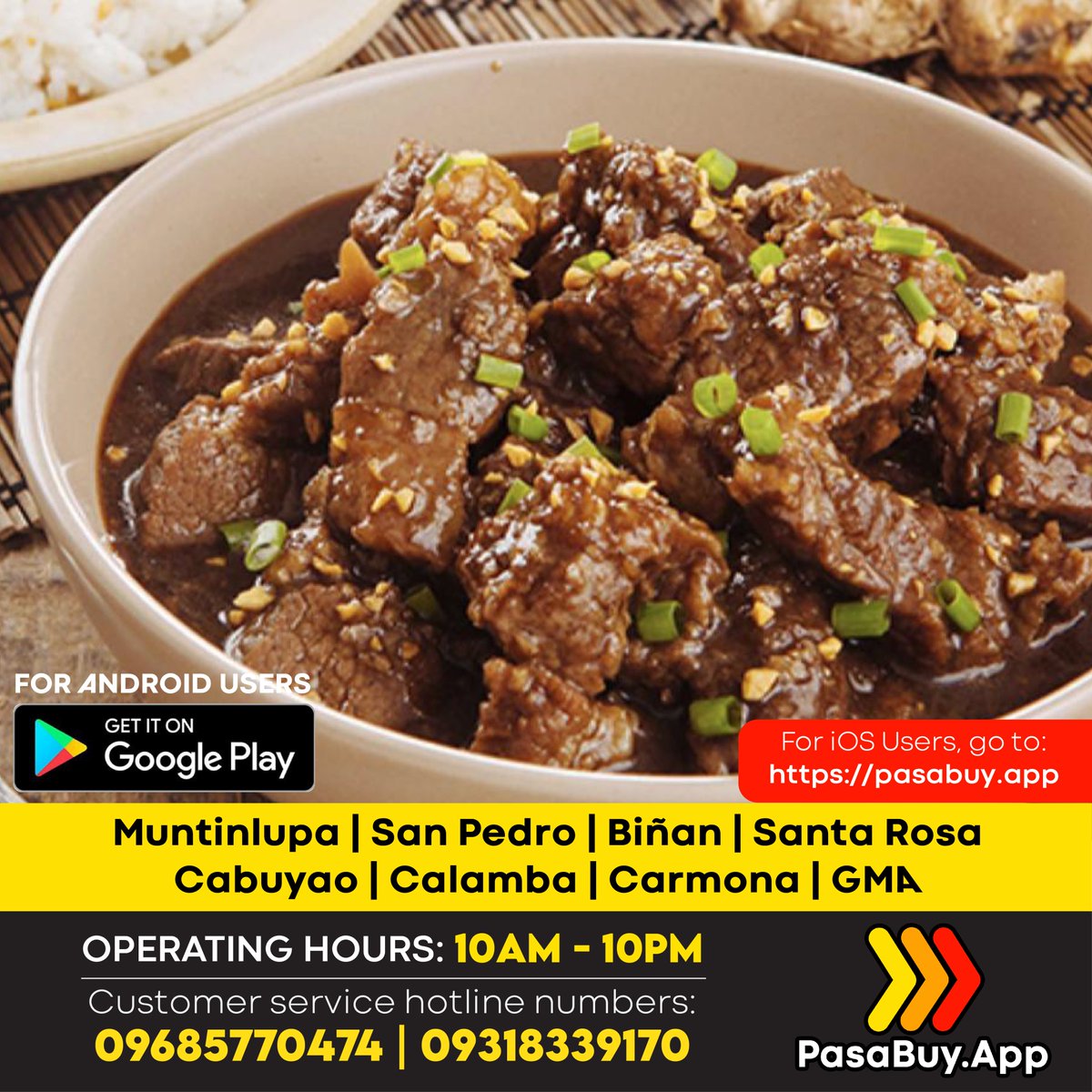 PasaBuy_App's tweet photo. Ang sarap kumain ng pares any time of the day! 🥣
Umorder at mag PasaBuy na!

On-going promo of PHP 39 FLAT RATE DELIVERY 🙌
For iOS users visit: https://t.co/ueiY5WmCqI and download the app on Google Play for Android users.

#PasabuyPH #PasaBuy #PasaBuyApp  #DeliveryService https://t.co/yMXAoh09l3