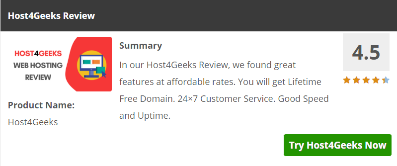 Host4Geeks Review